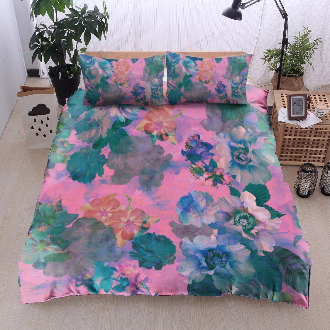 Flower Cotton Bed Sheets Spread Comforter Duvet Cover Bedding Sets