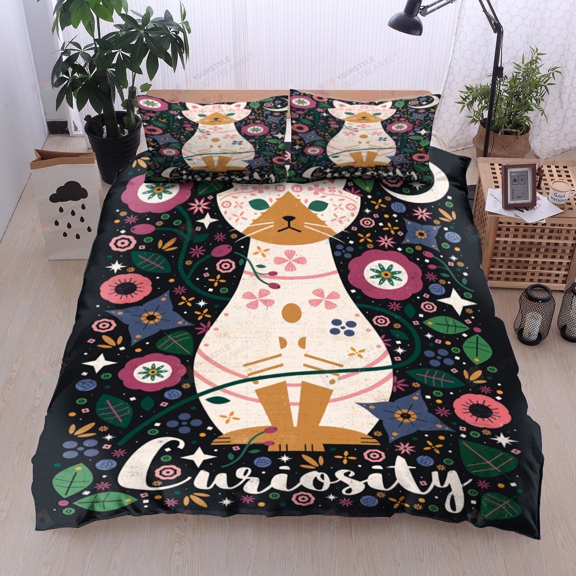 Cat Cotton Bed Sheets Spread Comforter Duvet Cover Bedding Sets