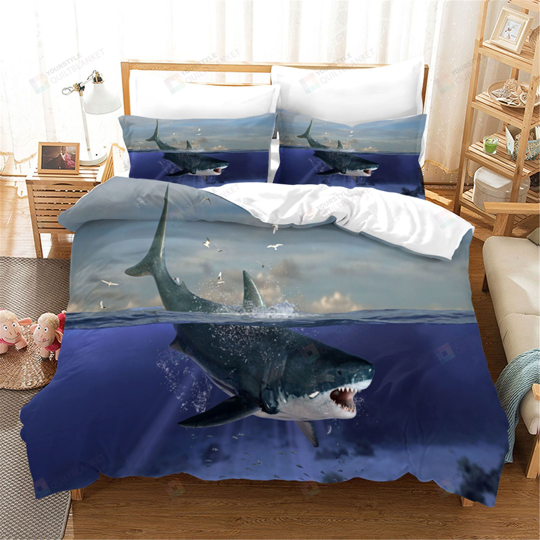 Shark Bed Sheets Spread Duvet Cover Bedding Sets