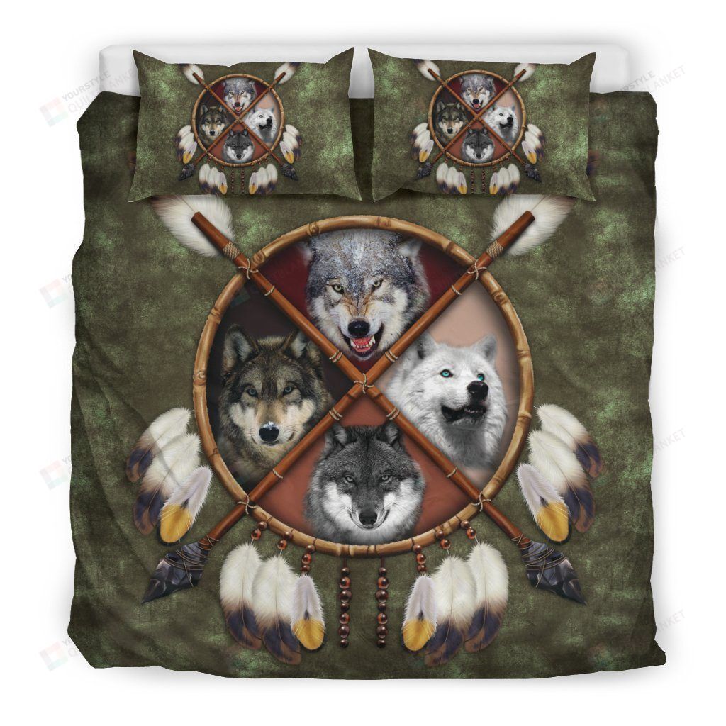 Wolves Cotton Bed Sheets Spread Comforter Duvet Cover Bedding Sets