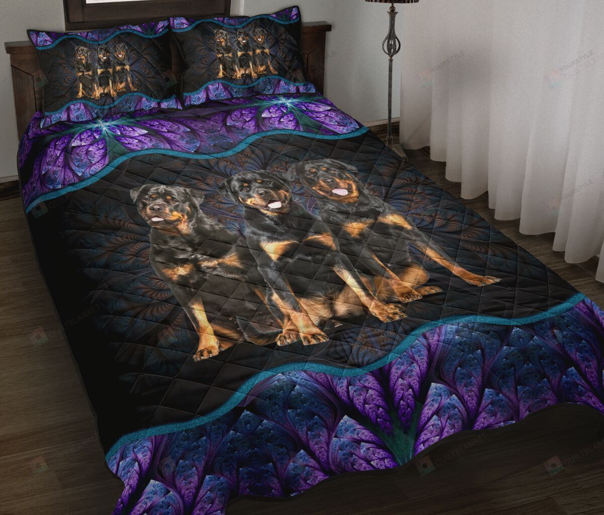 Rottweiler Quilt Bedding Set