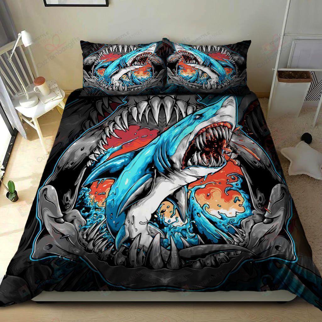 Shark Bed Sheets Spread Duvet Cover Bedding Set