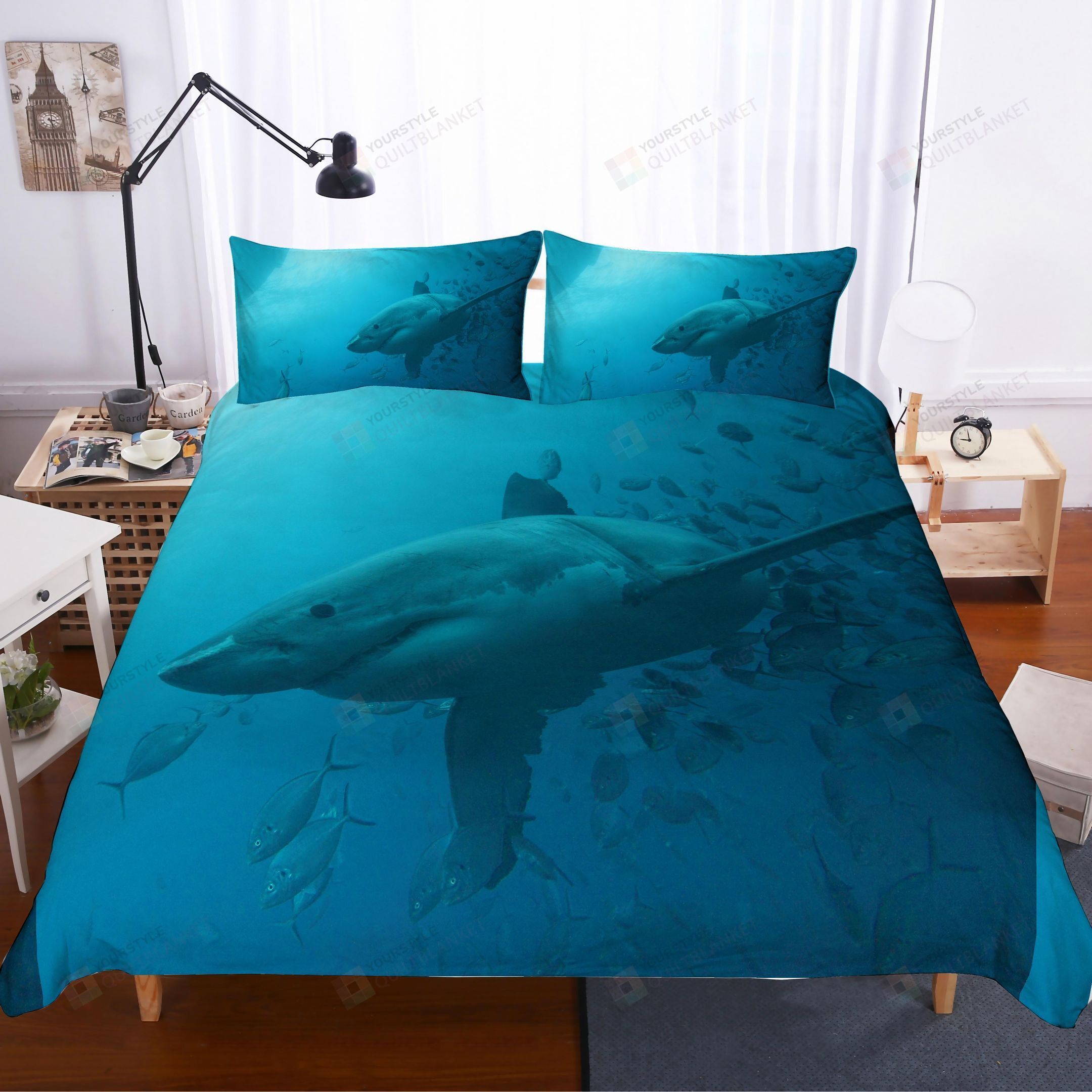 Shark Underwater Bed Sheets Spread Duvet Cover Bedding Sets
