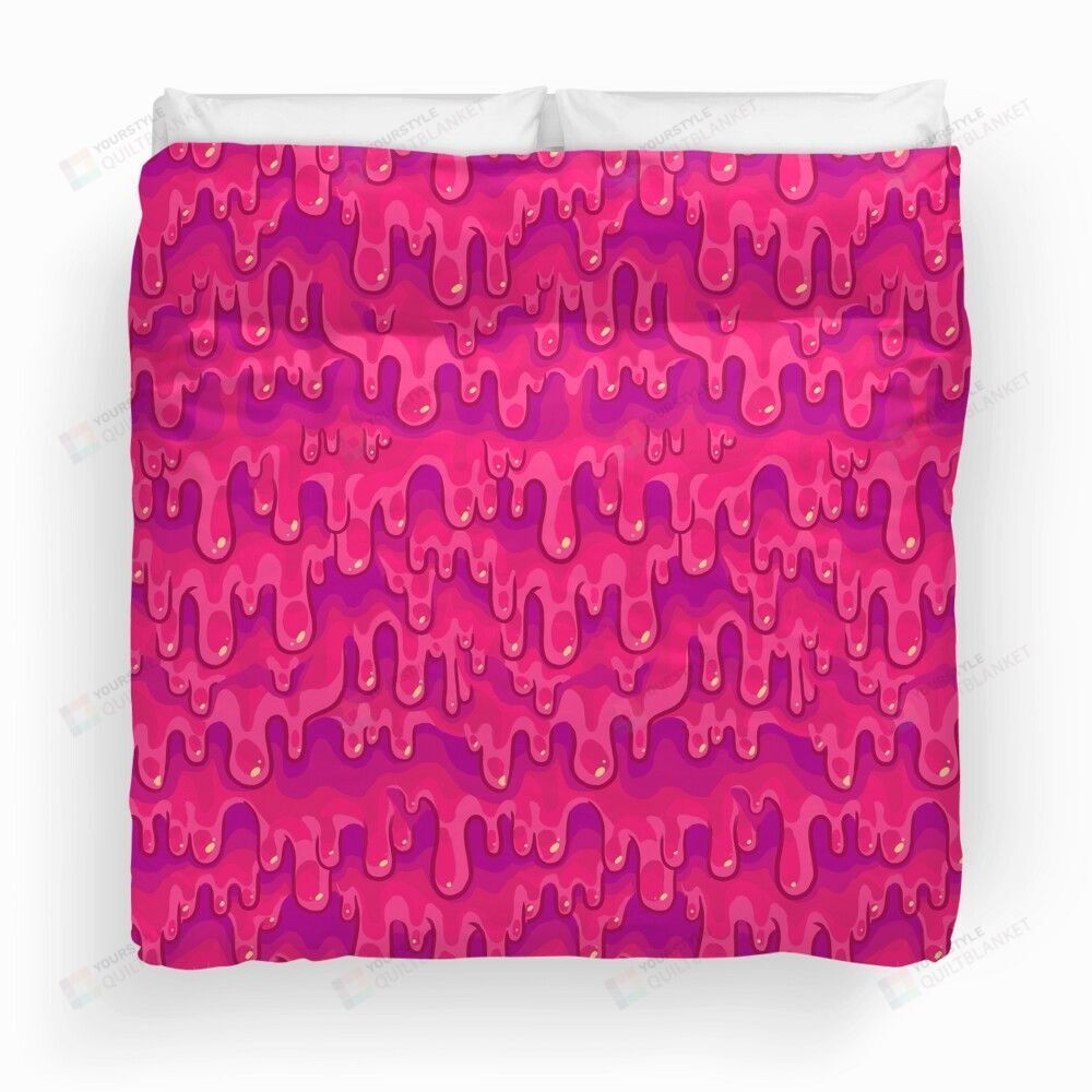 Pink Mood Slime Duvet Cover Bedding Set