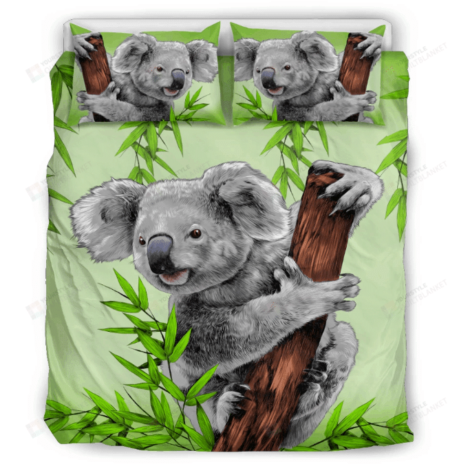 Koala Cotton Bed Sheets Spread Comforter Duvet Cover Bedding Sets