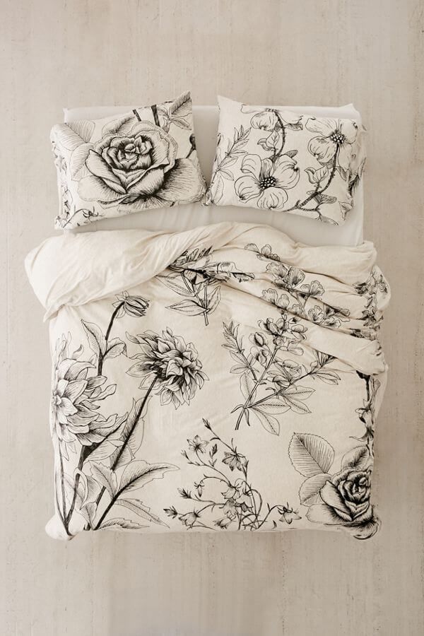 Flower Cotton Bed Sheets Spread Comforter Duvet Cover Bedding Sets