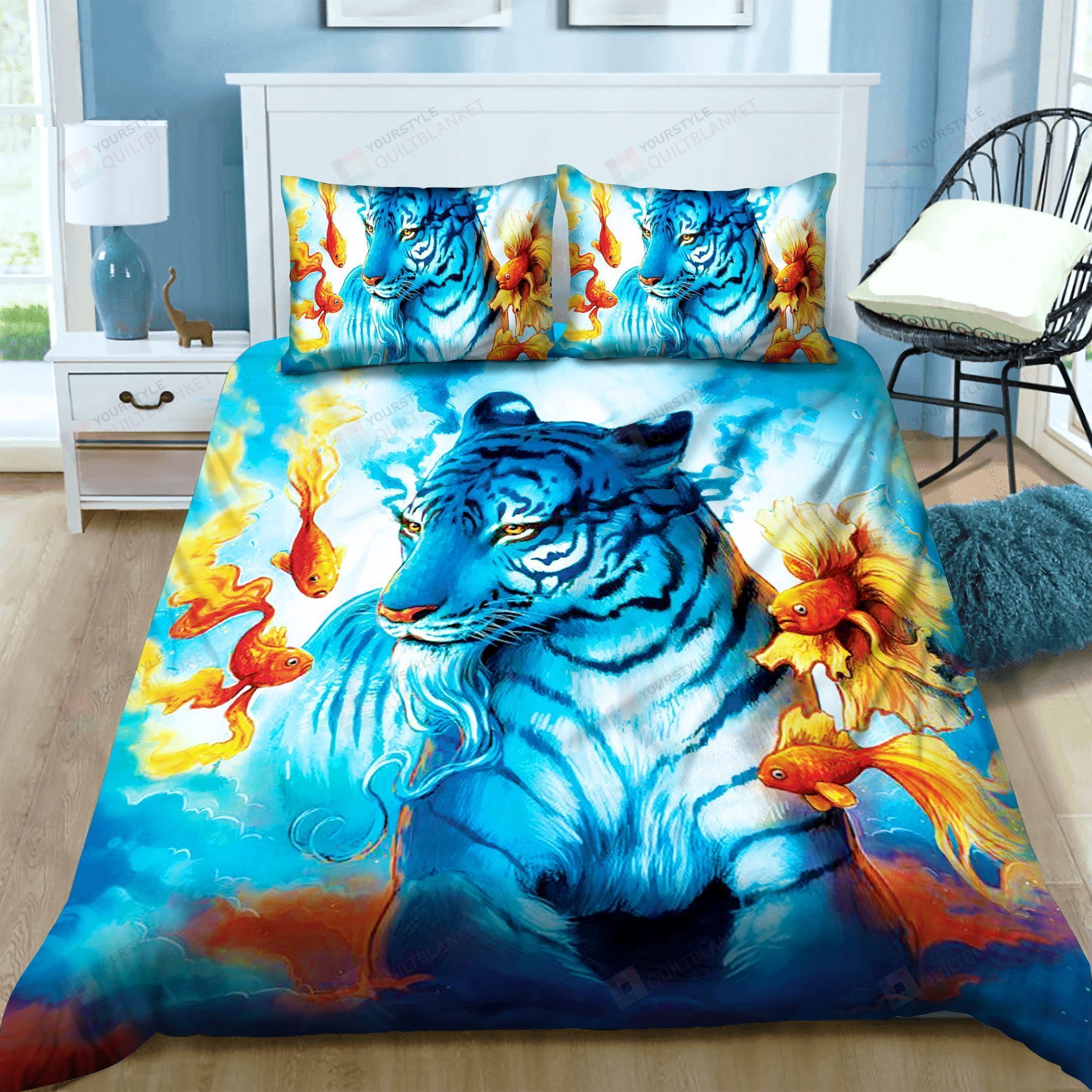 Tiger Cotton Bed Sheets Spread Comforter Duvet Cover Bedding Sets