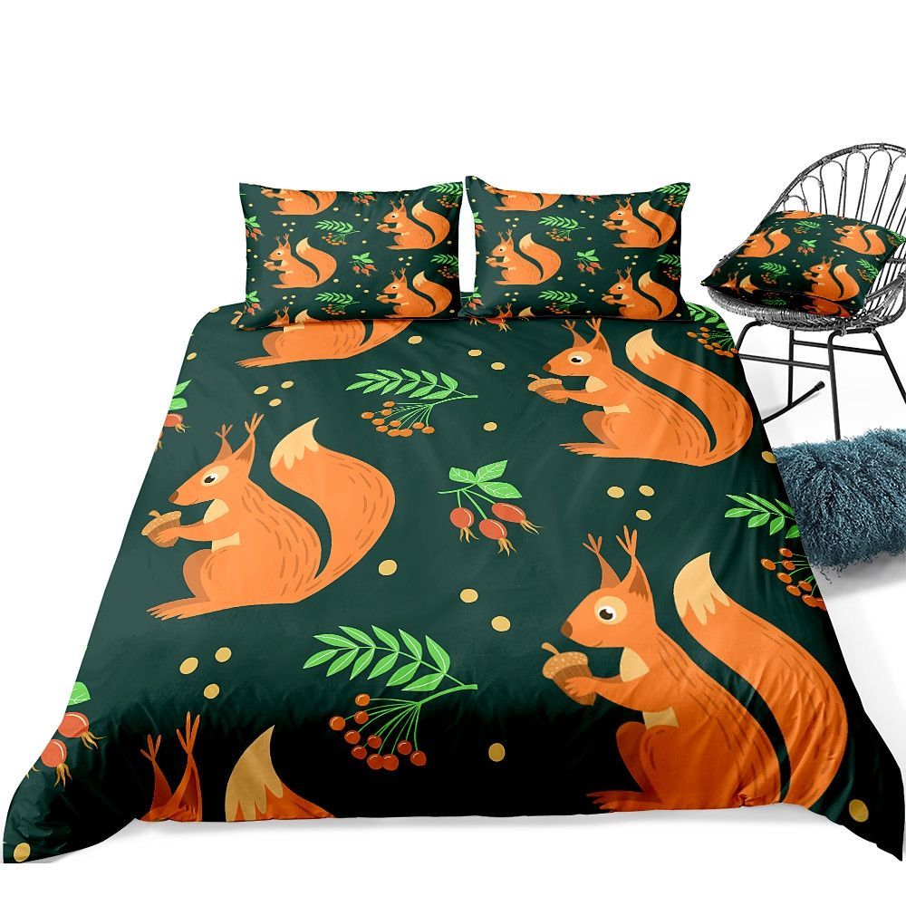 Squirrel Bed Sheets Spread Comforter Duvet Cover Bedding Sets