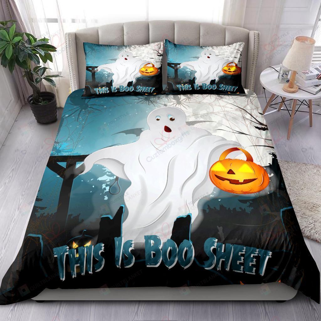 Halloween This Is Boo Sheet Bedding Set Bed Sheets Spread Comforter Duvet Cover Bedding Sets