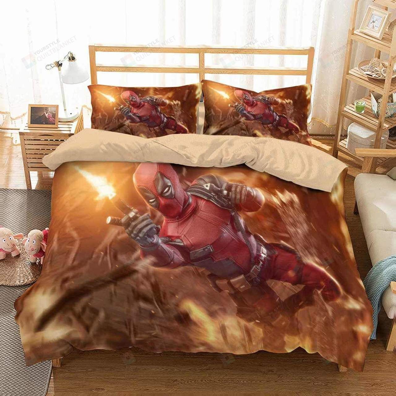 3d Deadpool Duvet Cover Bedding Set 1