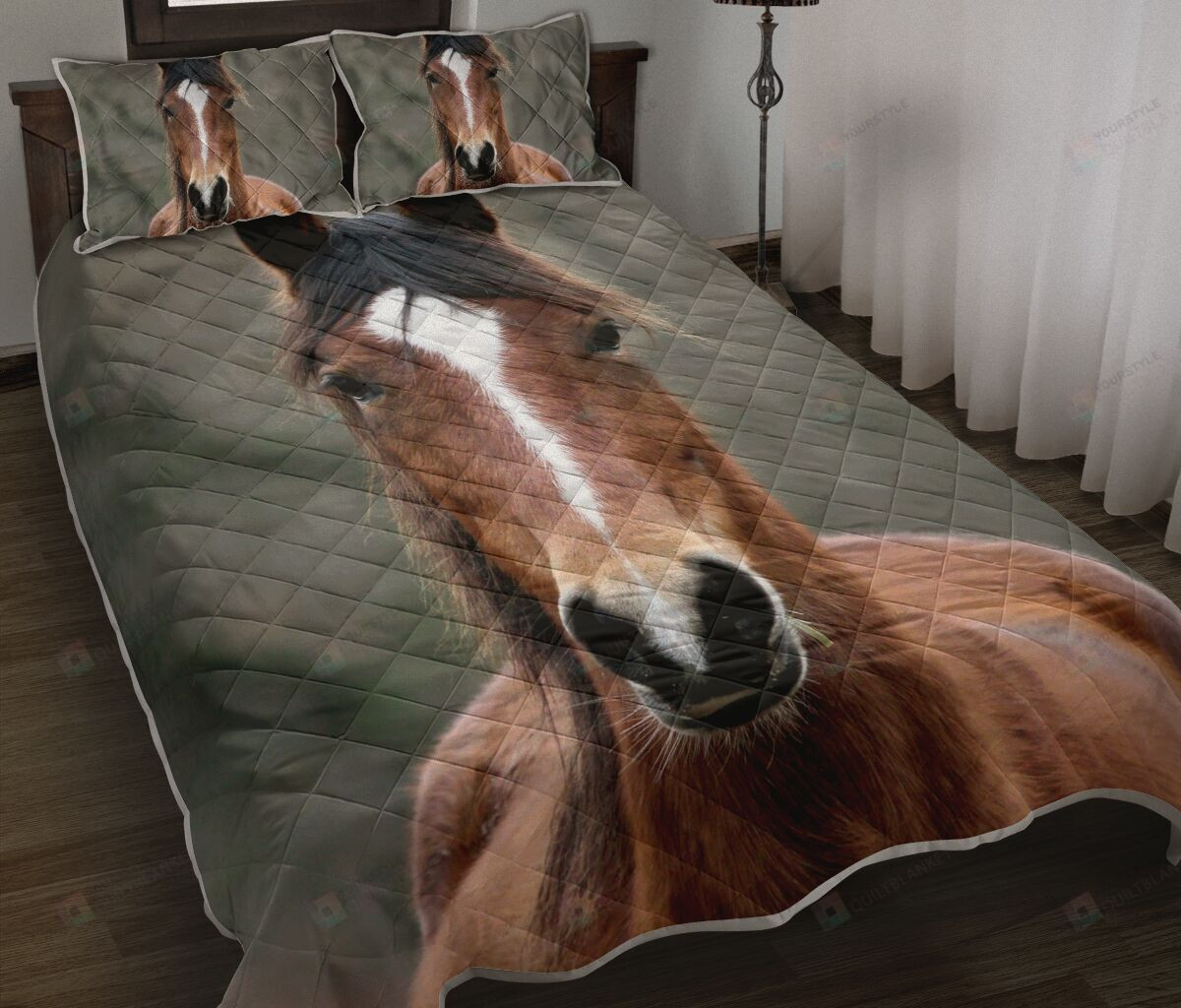 Horse Shortcut Quilt Bedding Set