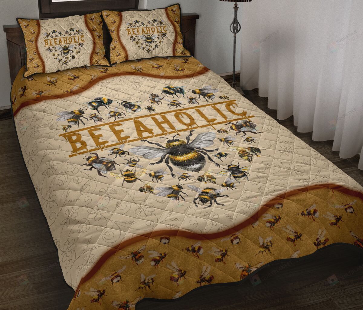 Beeaholic Quilt Bed Set Bedding Set