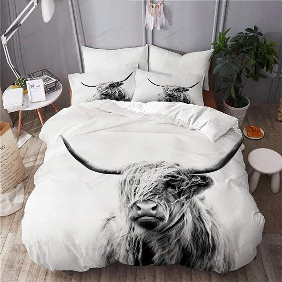 Highland Cow Bedding Set Bed Sheets Spread Comforter Duvet Cover Bedding Sets