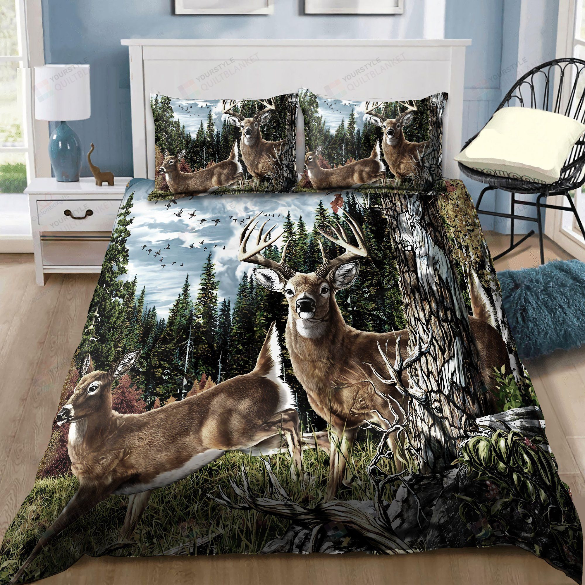 Deers Bedding Set Bed Sheets Spread Comforter Duvet Cover Bedding Sets