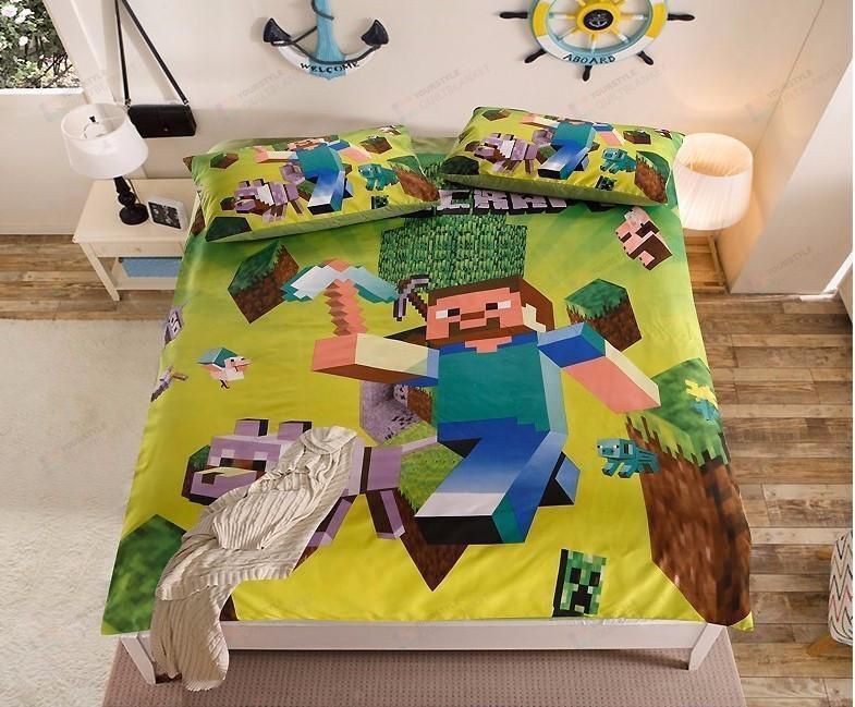 Minecraft Bedding Set 2 (Duvet Cover & Pillow Cases)