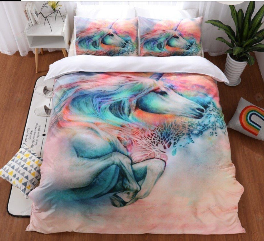 Horse Cotton Bed Sheets Spread Comforter Duvet Cover Bedding Sets