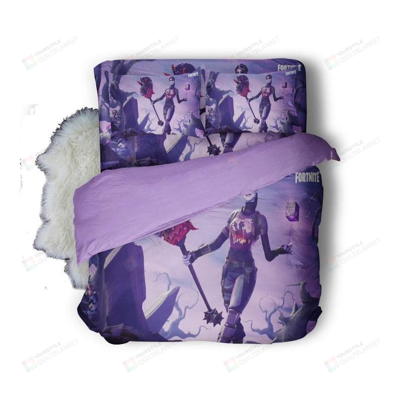 Fortnite Dark Bomber Purple Bedding Set (Duvet Cover & Pillow Cases)