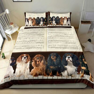 Spaniel Cotton Bed Sheets Spread Comforter Duvet Cover Bedding Sets