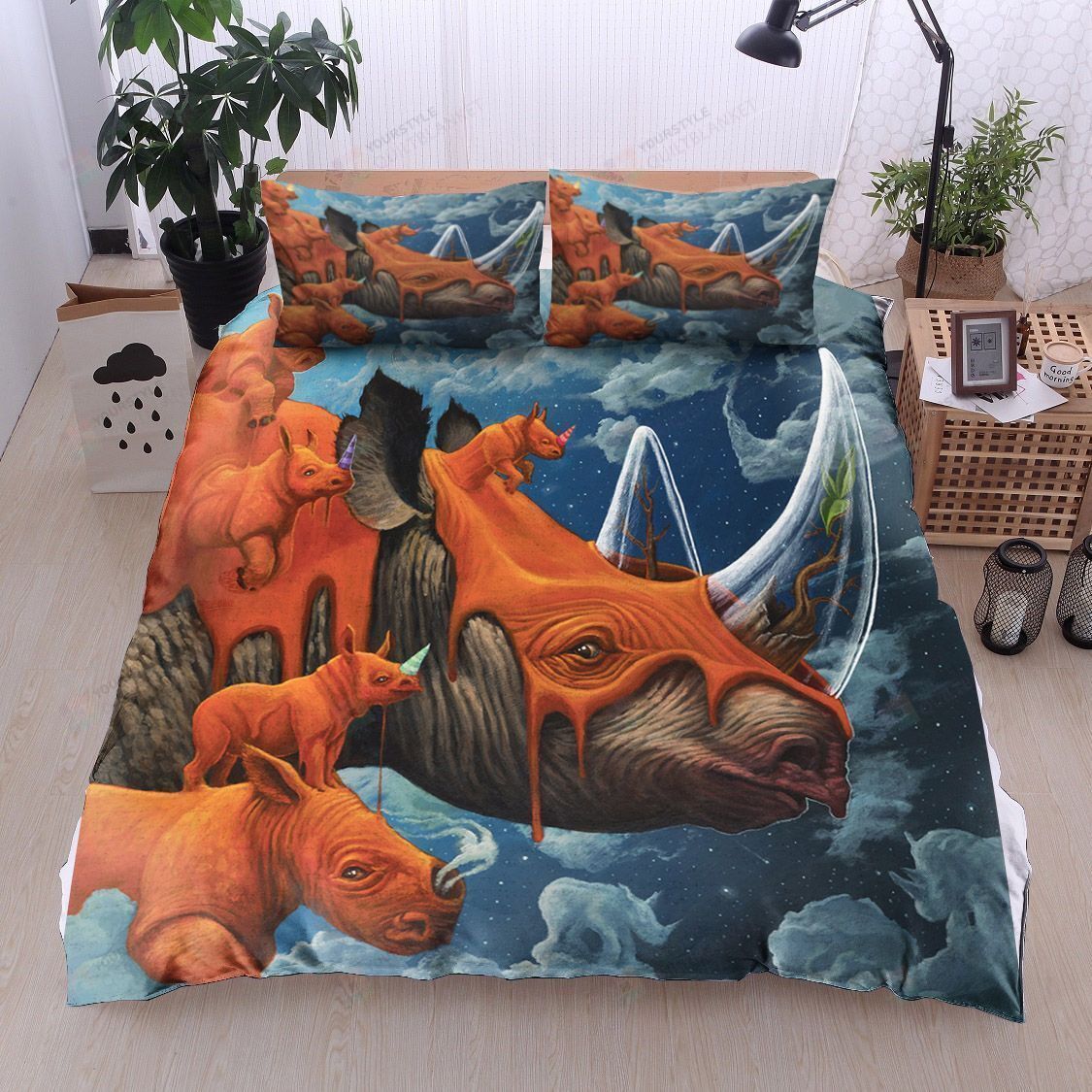 Rhino Cotton Bed Sheets Spread Comforter Duvet Cover Bedding Sets