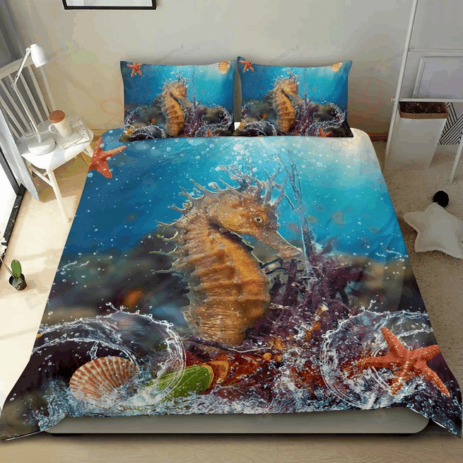 Aquatic Animal Seahorse Bedding Set (Duvet Cover & Pillow Cases)