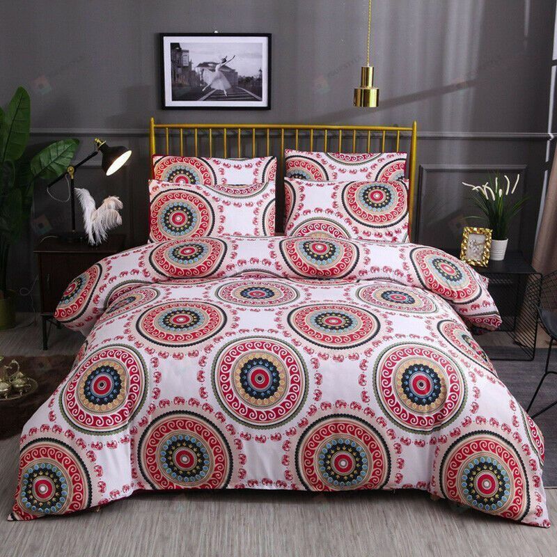 Mandala Cotton Bed Sheets Spread Comforter Duvet Cover Bedding Sets