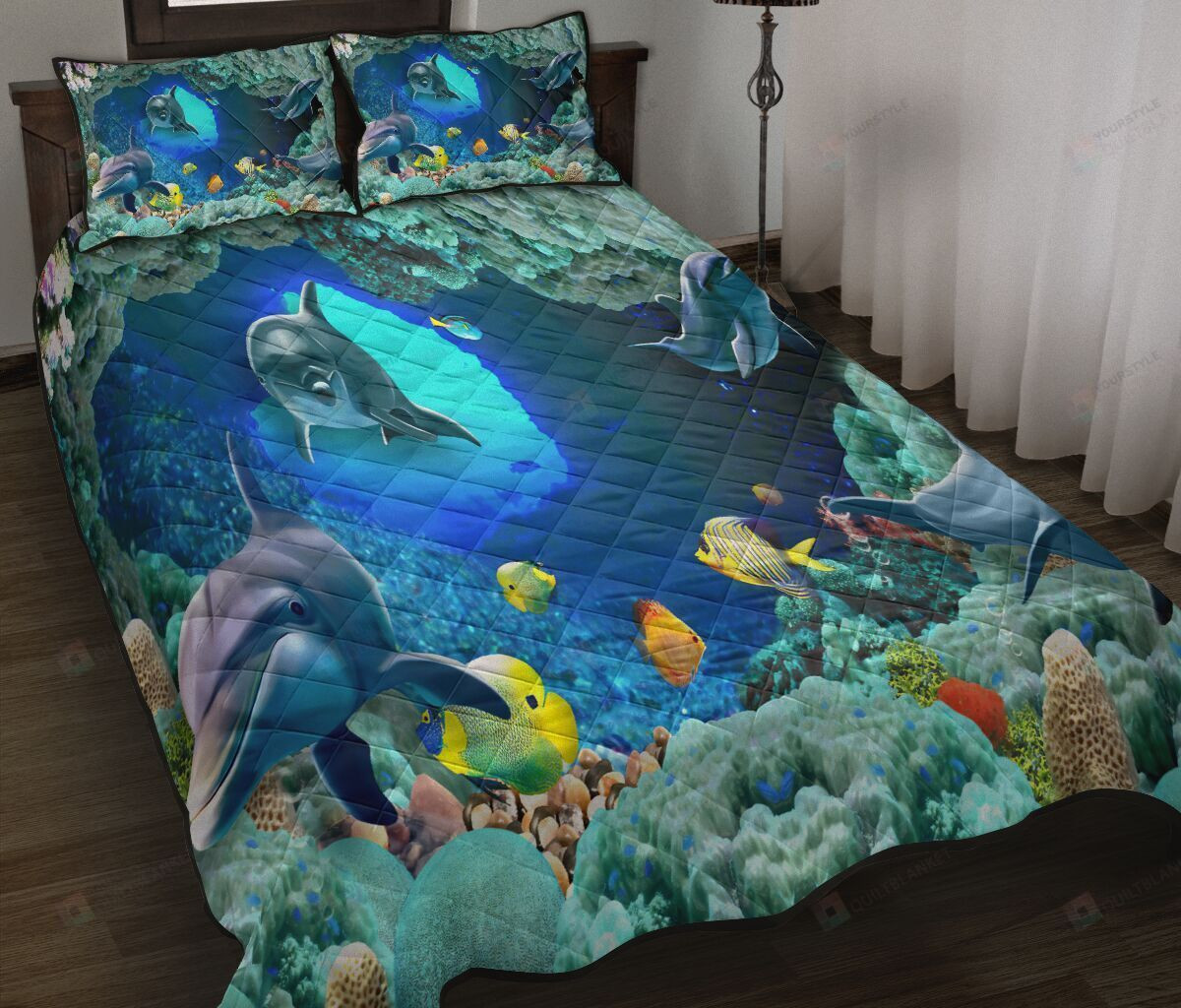 Dolphin Quilt Bedding Set