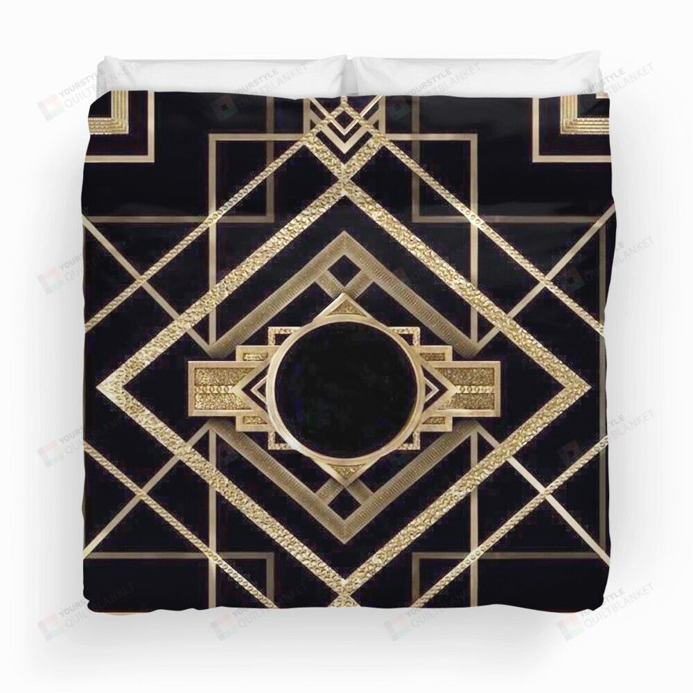 The Great Gatsby Symmetrical Gold Bedding Set