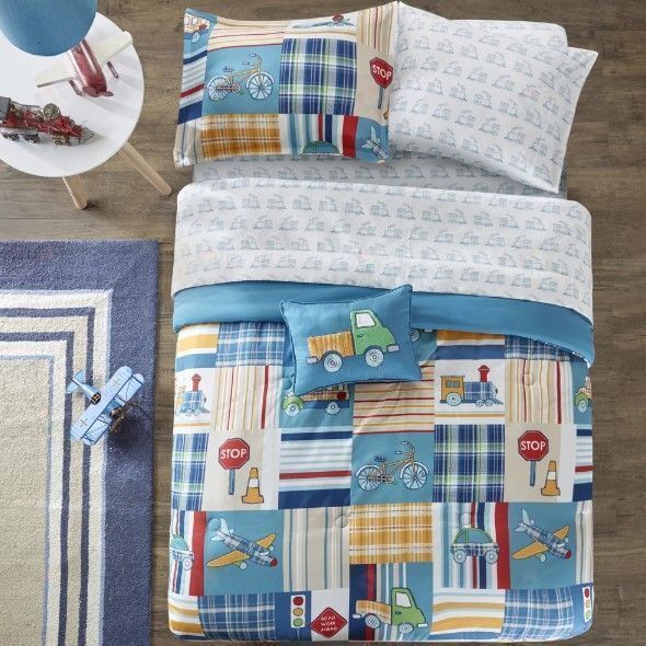 Vehicles Cotton Bed Sheets Spread Comforter Duvet Cover Bedding Sets