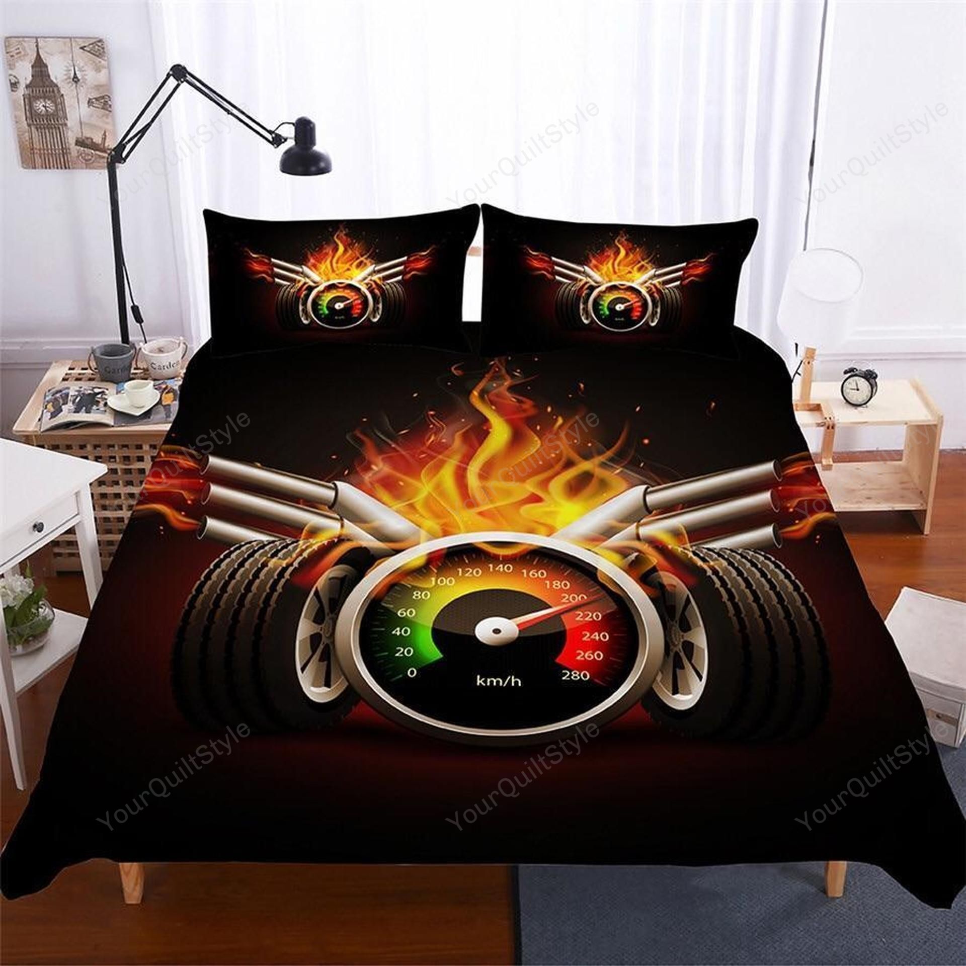 Car Racing 3d Duvet Cover Bedding Set