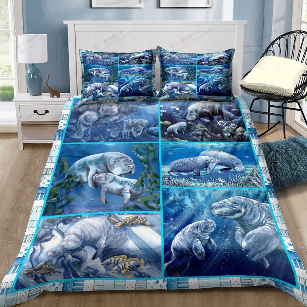 Limited Edition Manatee Family Bedding Set (Duvet Cover & Pillow Cases)