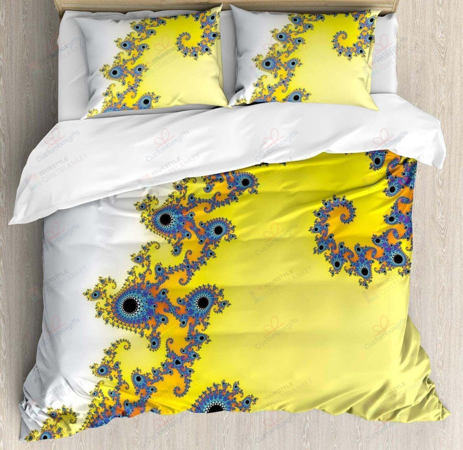 Fractal Cotton Bed Sheets Spread Comforter Duvet Cover Bedding Sets