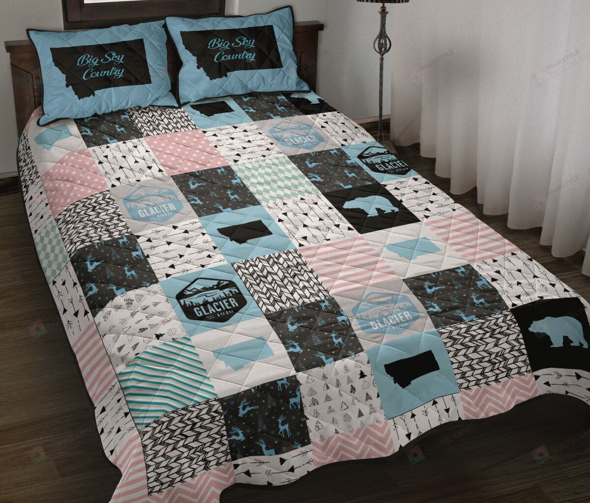 Montana State Quilt Bedding Set