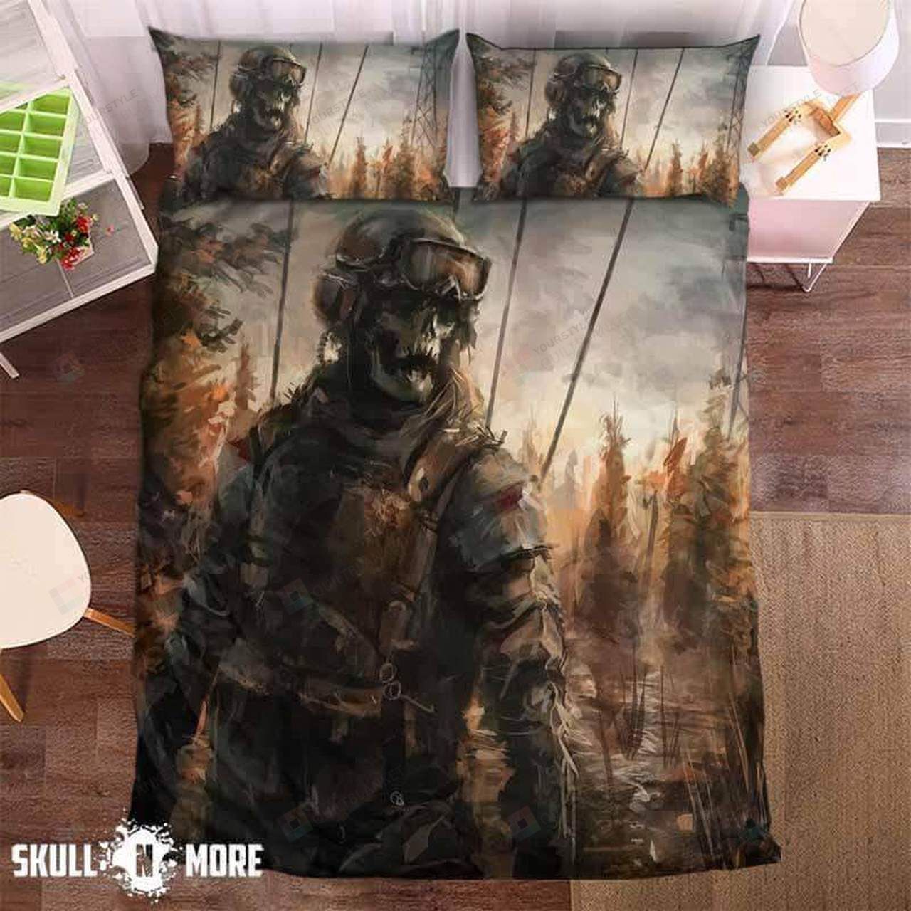 Skull Painting Bedding Set  (Duvet Cover & Pillow Cases)