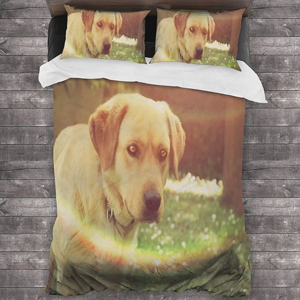 Golden Retriever Dog Sunshine Bedding Set Bed Sheets Spread Comforter Duvet Cover Bedding Sets