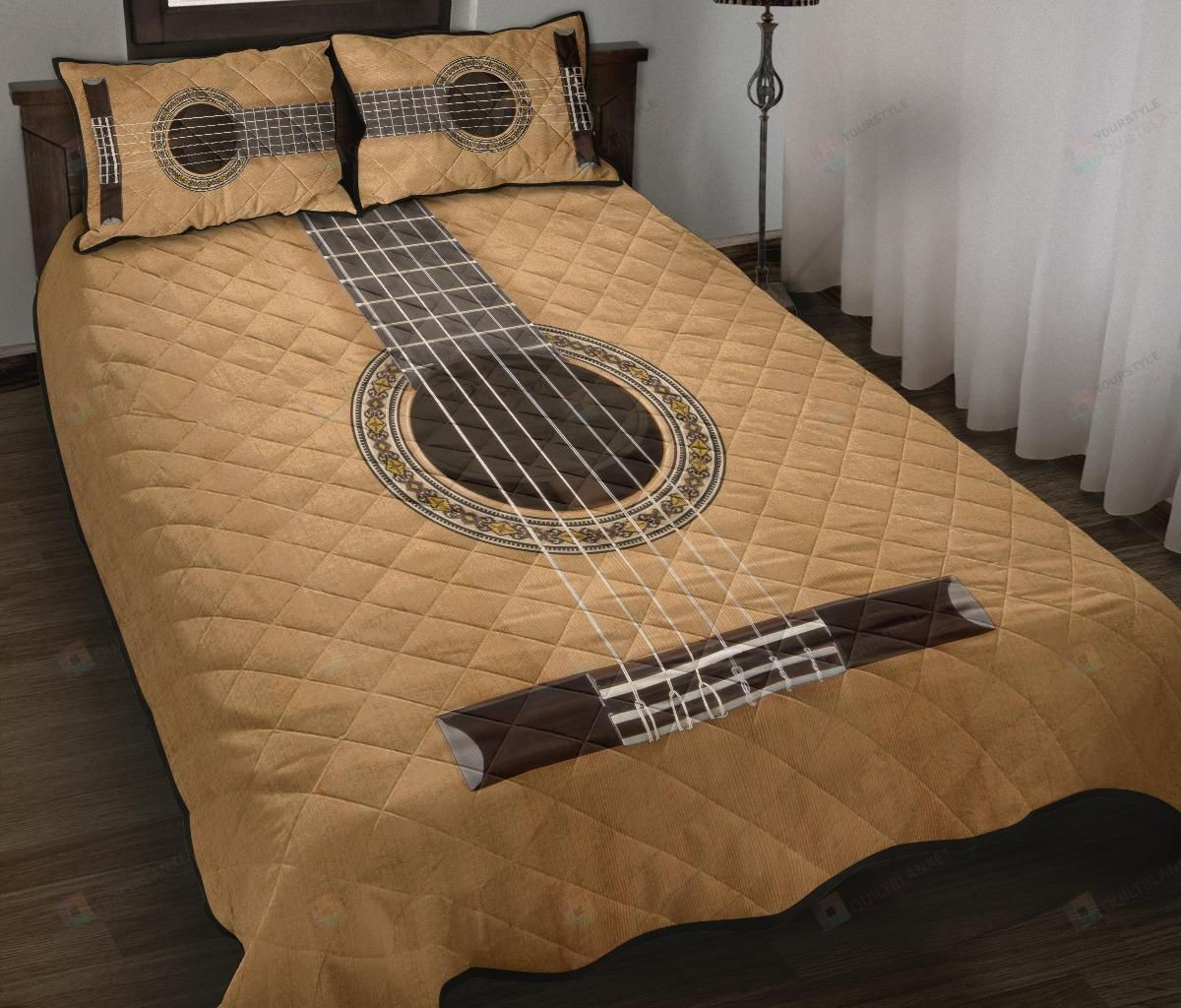 Classical Guitar Quilt Bedding Set Bed Sheets Spread Comforter Duvet Cover Bedding Sets