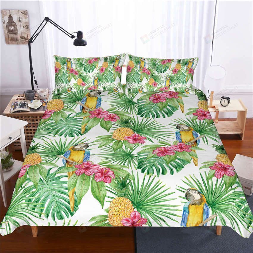 Parrot Cotton Bed Sheets Spread Comforter Duvet Cover Bedding Sets