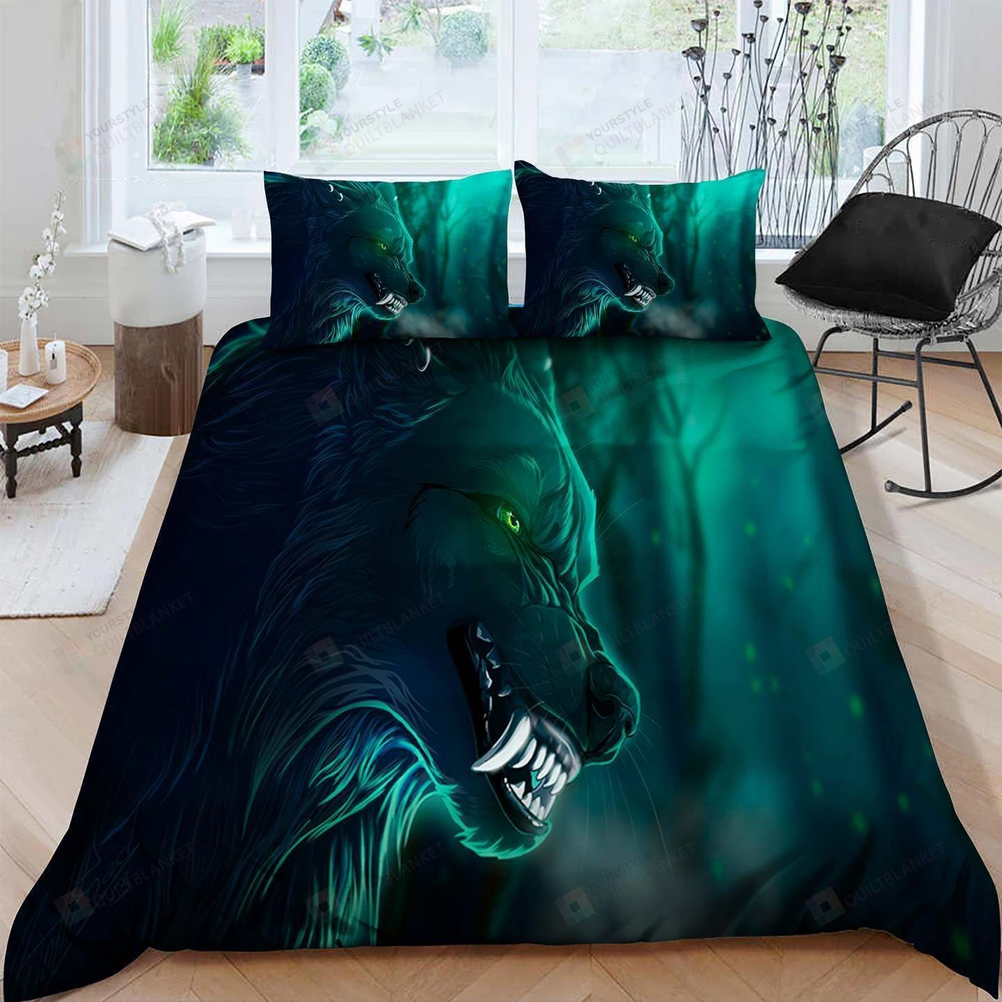 Wolves Cotton Bed Sheets Spread Comforter Duvet Cover Bedding Sets