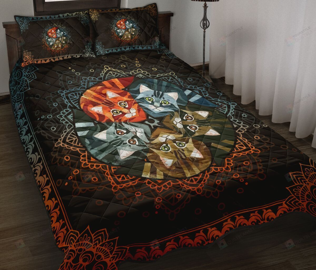 Cat Quilt Bedding Set