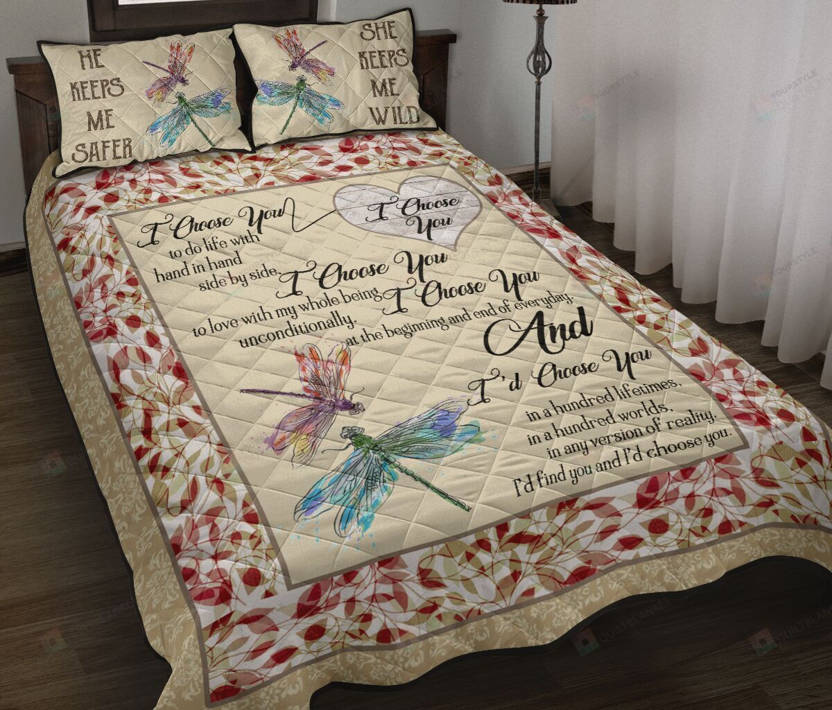 Dragonfly Quilt Bed Set Bedding Set