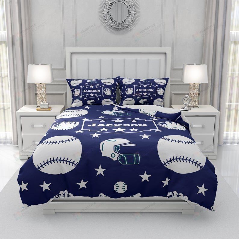 Baseball Cotton Bed Sheets Spread Comforter Duvet Cover Bedding Sets