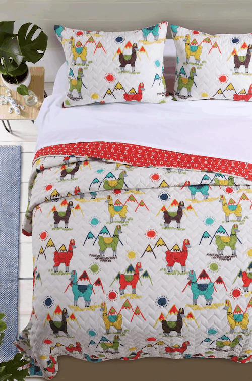 Llama Cotton Bed Sheets Spread Comforter Duvet Cover Bedding Sets