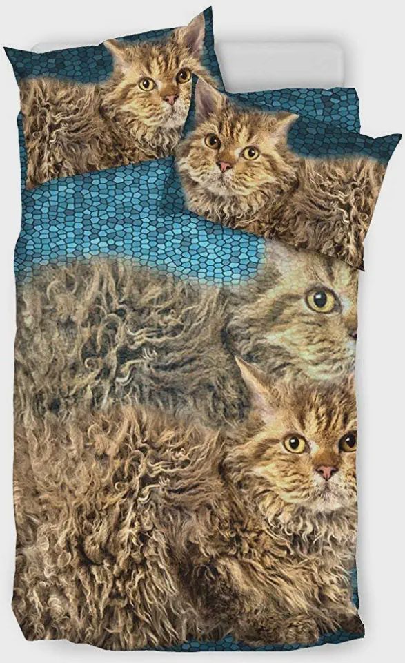 Amazing Selkirk Rex Cat Print Bedding Set Bed Sheets Spread Comforter Duvet Cover Bedding Sets