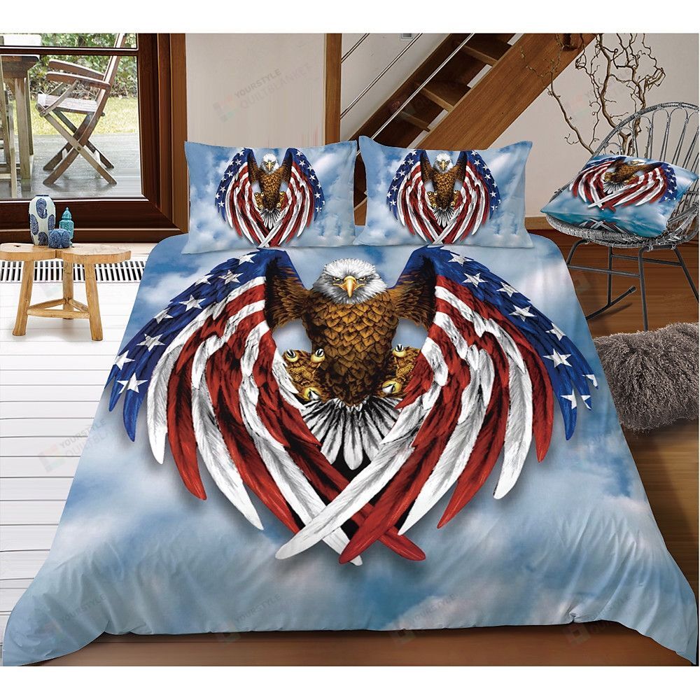 Eagle American Independence Day Bedding Set Bed Sheets Spread Comforter Duvet Cover Bedding Sets