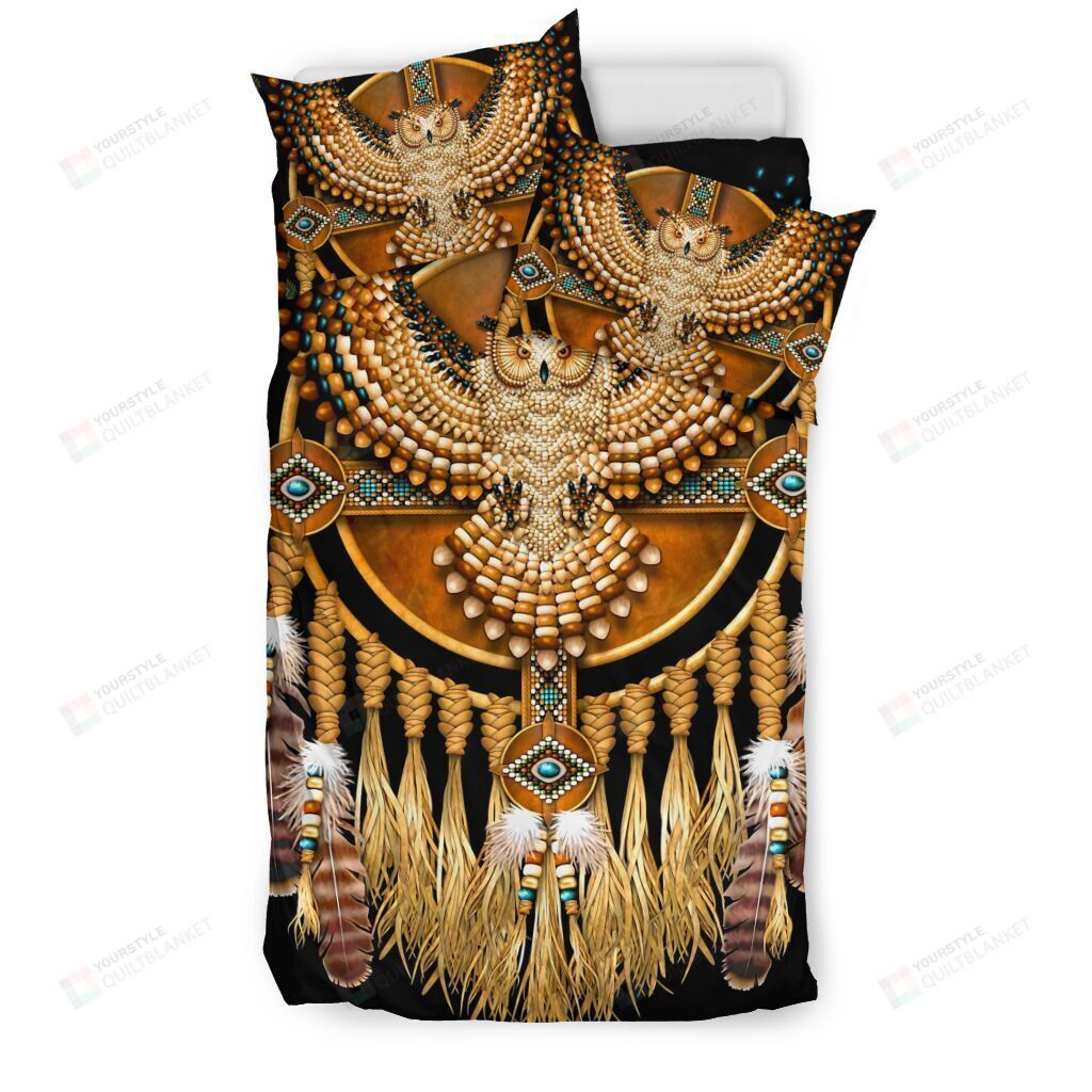 Owl Native American Bedding Set Cotton Bed Sheets Spread Comforter Duvet Cover Bedding Sets