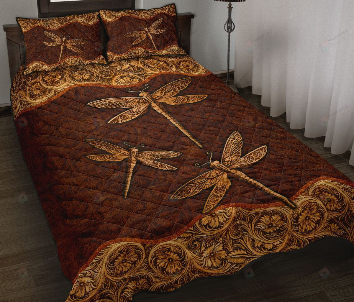 Dragonfly Quilt Bed Set Bedding Set