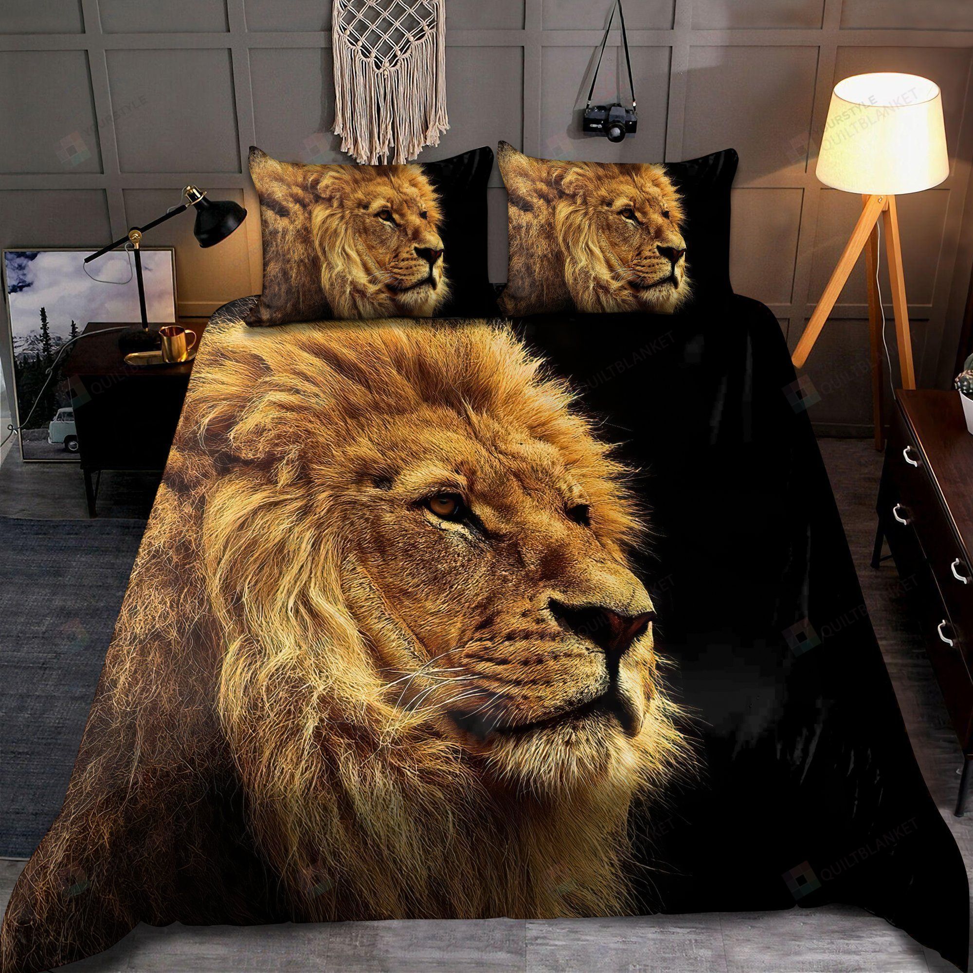 Lion Bedding Set Bed Sheets Spread Comforter Duvet Cover Bedding Sets