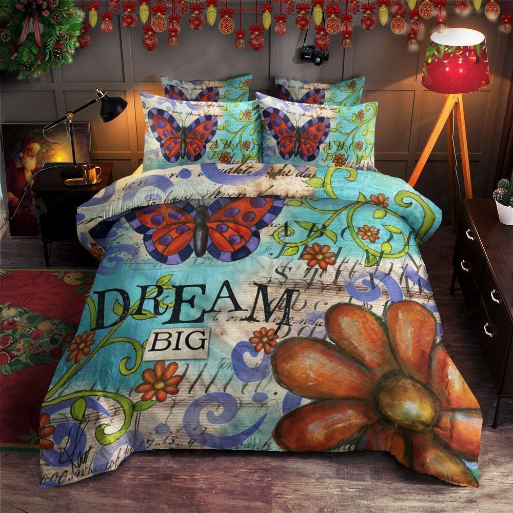 Butterfly Cotton Bed Sheets Spread Comforter Duvet Cover Bedding Sets