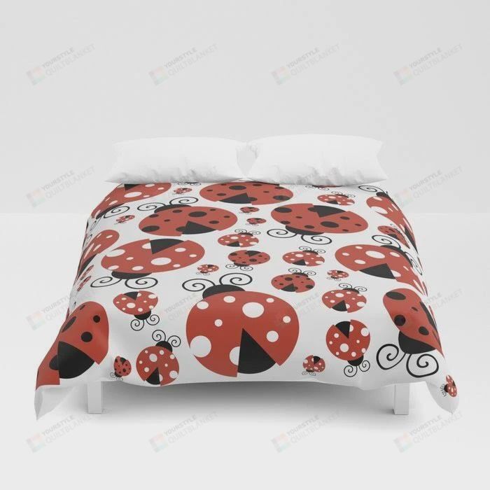 Ladybugs Cotton Bed Sheets Spread Comforter Duvet Cover Bedding Sets