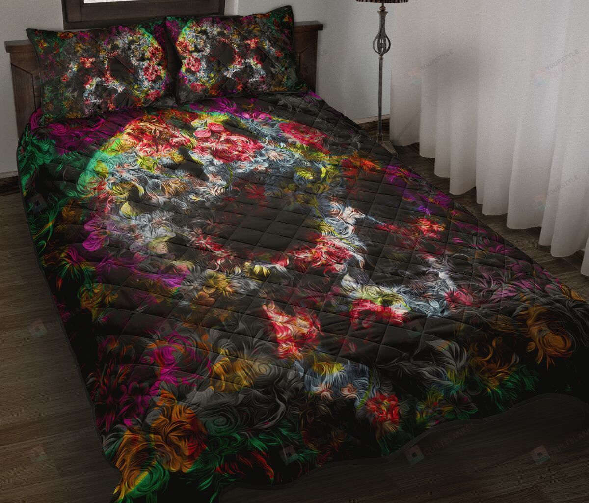 Skull Quilt Bed Sheets Spread Duvet Cover Bedding Sets