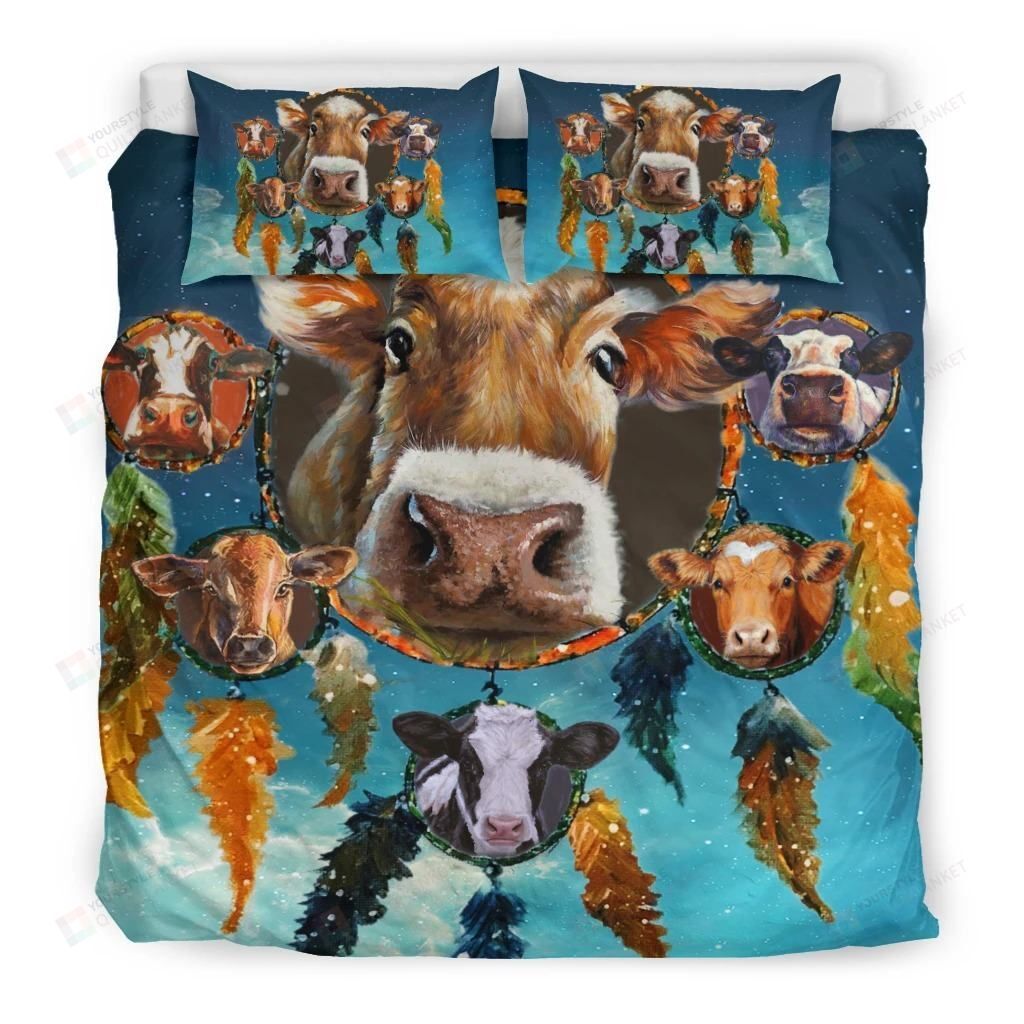 Cows And Dreamcatcher Bedding Set Bed Sheet Spread Comforter Duvet Cover Bedding Sets